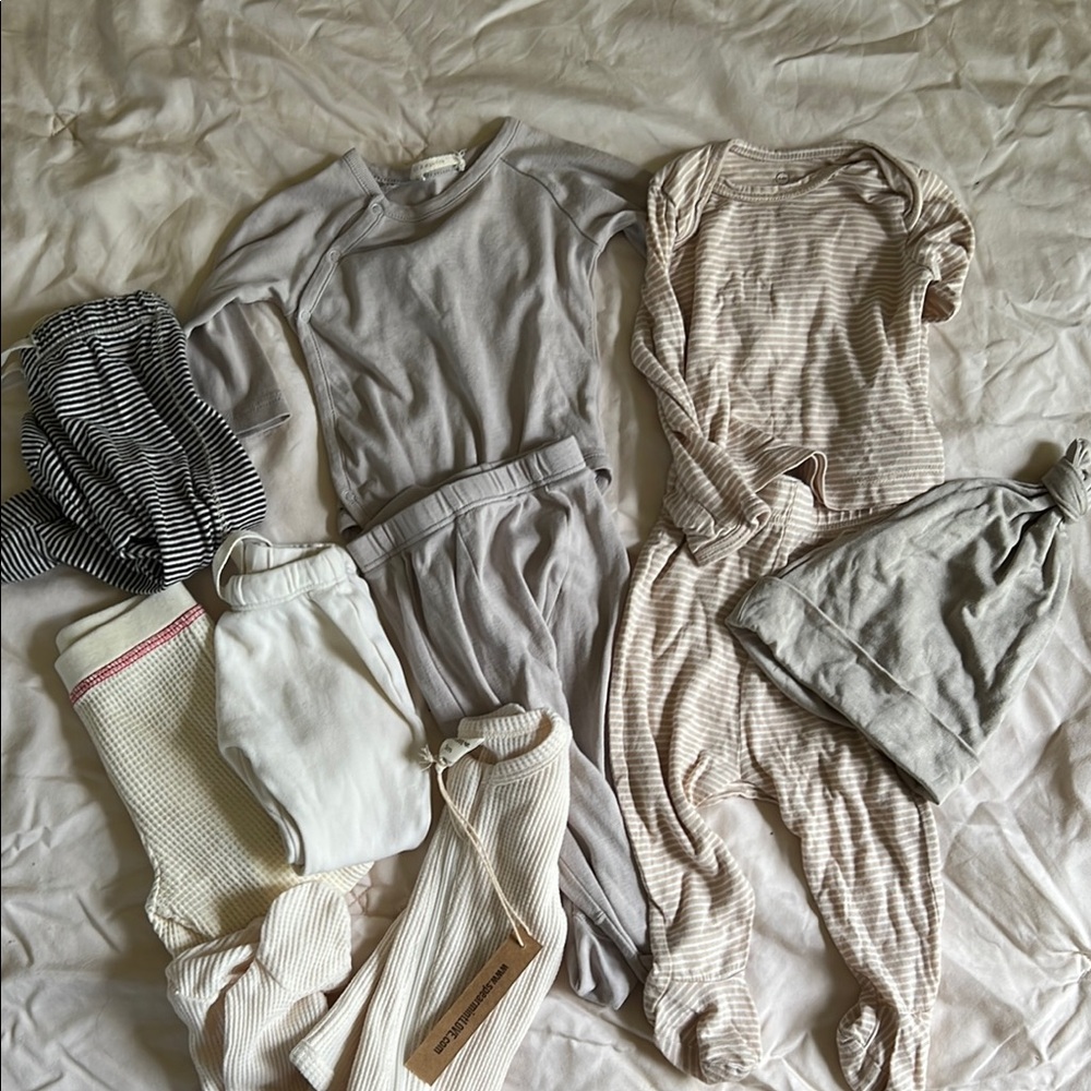 Solly Baby Kids tane orangics neutral baby bundle — Gray and Cream